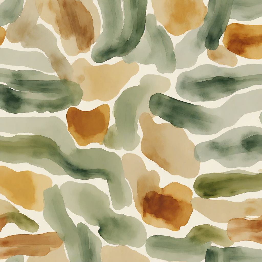 Three loose watercolor strokes — face shape, bleeding edges