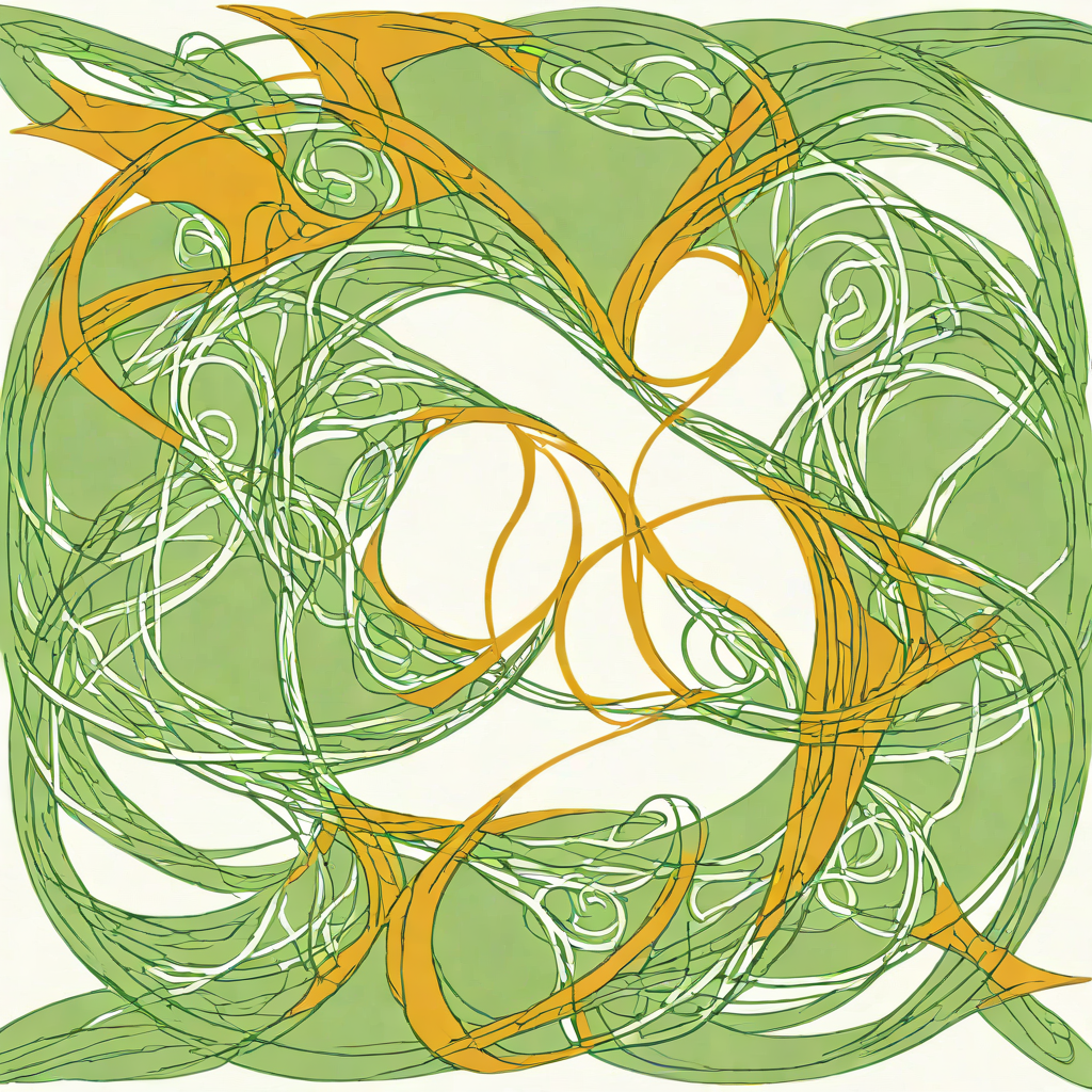 Two curved lines — two profiles facing each other